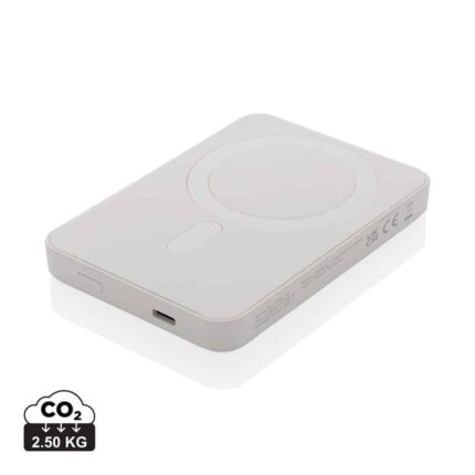 Powerbanks durables couleur blanc en ABS recycléde la marque XD Collection