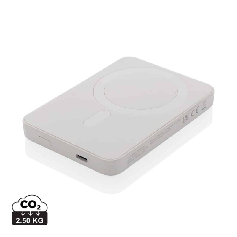 Powerbanks durables couleur blanc en ABS recycléde la marque XD Collection