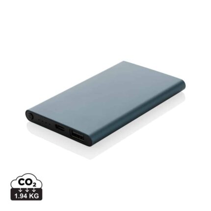Powerbanks durables couleur bleu en Alliage d'aluminium recyclé