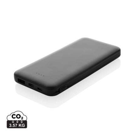 Powerbanks durables couleur noir en ABS recyclé
