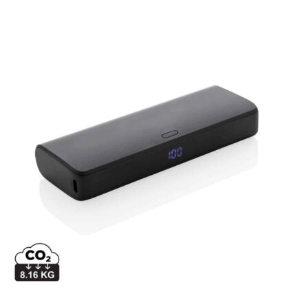 Powerbanks durables couleur noir en ABS recycléde la marque XD Collection