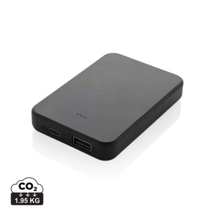 Powerbanks durables couleur noir en ABS recycléde la marque XD Collection