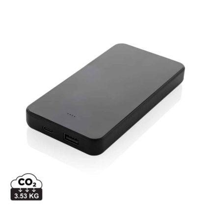 Powerbanks durables couleur noir en ABS recycléde la marque XD Collection