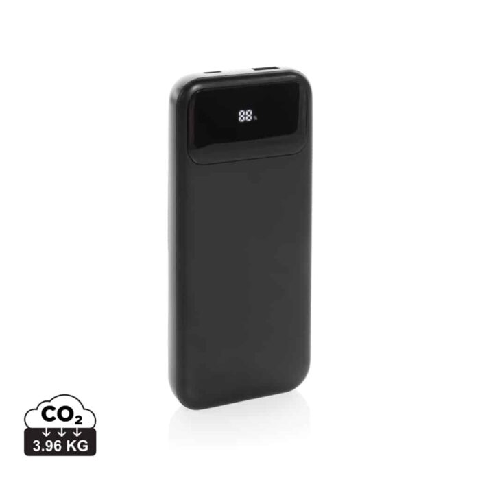 Powerbanks durables couleur noir en ABS recycléde la marque XD Collection