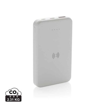 Powerbanks durables couleur blanc en ABS recycléde la marque XD Collection