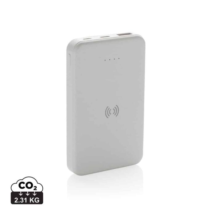 Powerbanks durables couleur blanc en ABS recycléde la marque XD Collection