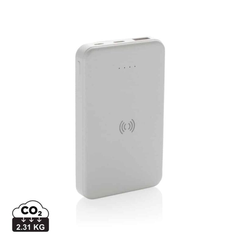 Powerbanks durables couleur blanc en ABS recycléde la marque XD Collection