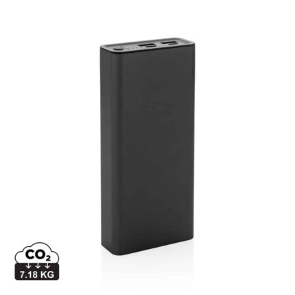 Powerbanks durables couleur gris en Aluminium recyclé