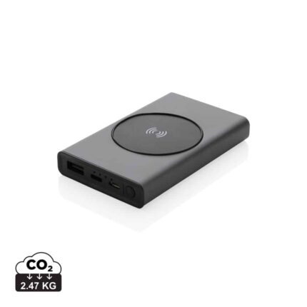 Powerbanks durables couleur gris en Aluminium recyclé