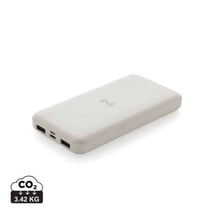Powerbanks durables couleur blanc en ABS recyclé