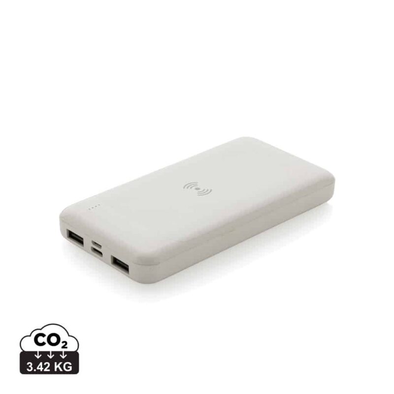 Powerbanks durables couleur blanc en ABS recyclé