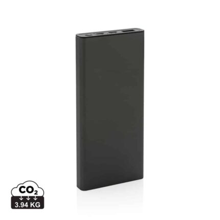 Powerbanks durables couleur gris en Aluminium recyclé