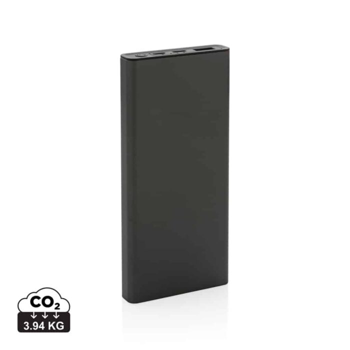 Powerbanks durables couleur gris en Aluminium recyclé