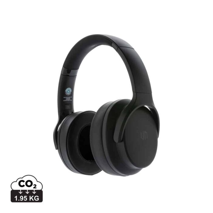 Casques audio durables couleur noir en ABS recyclé