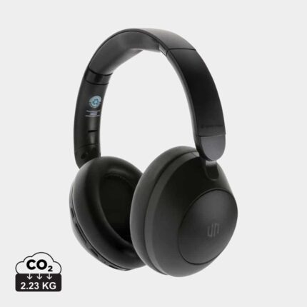 Casques audio durables couleur noir en ABS recyclé