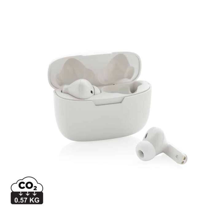 True wireless durables couleur blanc en ABS recyclé