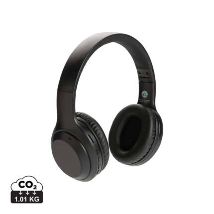 Casques audio durables couleur noir en ABS recyclé