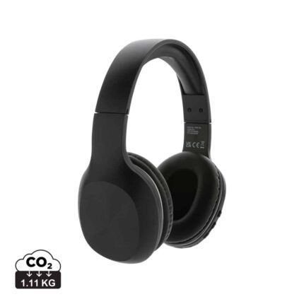 Casques audio durables couleur noir en ABS recyclé