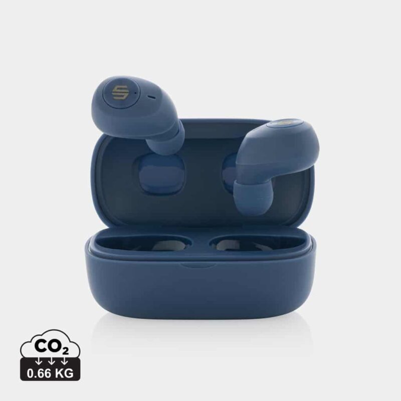 True wireless durables couleur bleu en ABS recyclé
