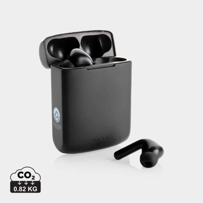 True wireless durables couleur noir en ABS recycléde la marque XD Xclusive