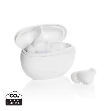 True wireless durables couleur blanc en ABS recycléde la marque XD Collection