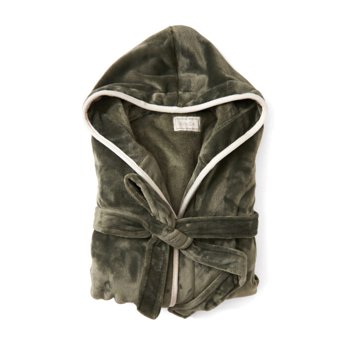 VINGA Peignoir de luxe en peluche RPET GRS Louis taille S-M – Image 6