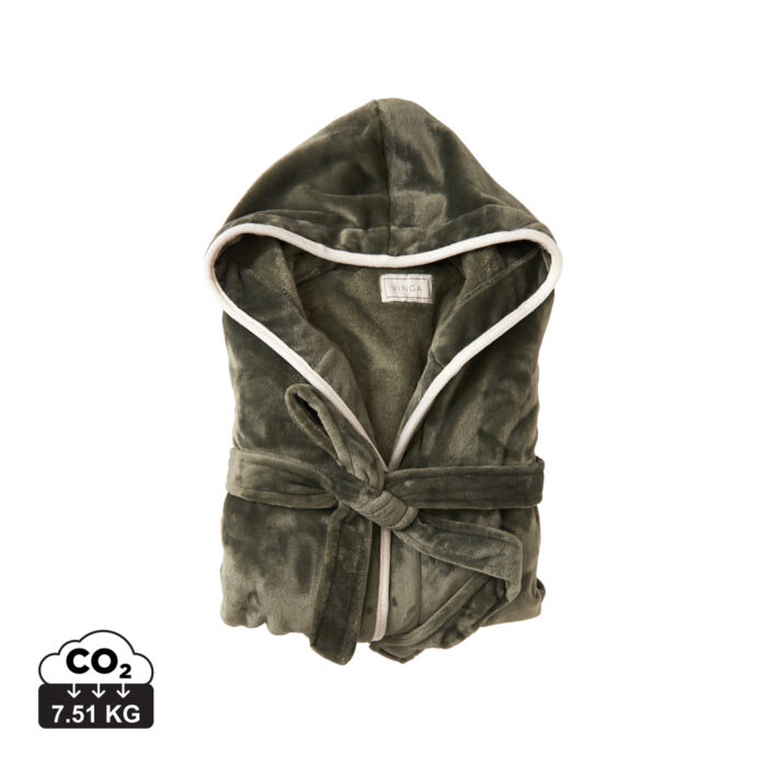 Textiles de salle de bains durables couleur vert en rPETde la marque Vinga