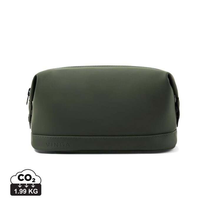 Trousses de toilette de voyage  couleur vert en PU