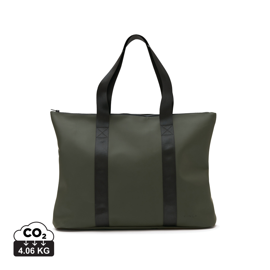 sacs_shopping__vinga_polyester Sacs shopping  couleur vert en Polyester