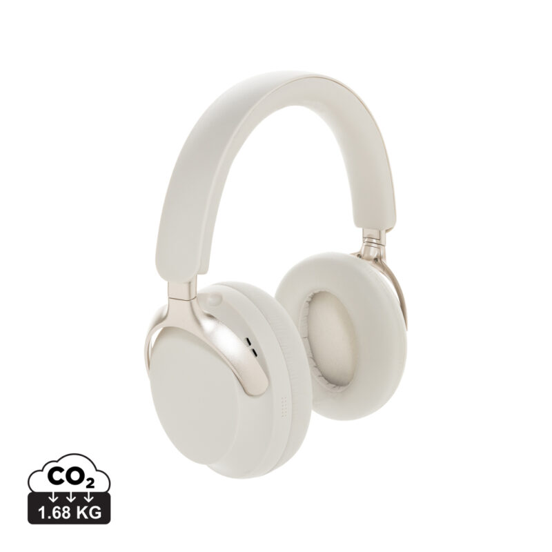 Casques audio durables couleur blanc en ABS recyclé