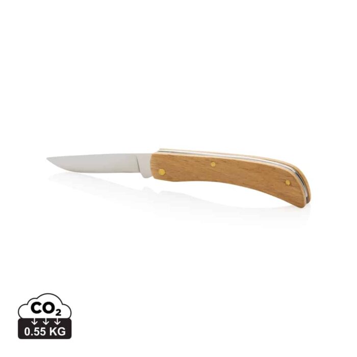 Couteaux de poche durables couleur marron en FSC® Bois