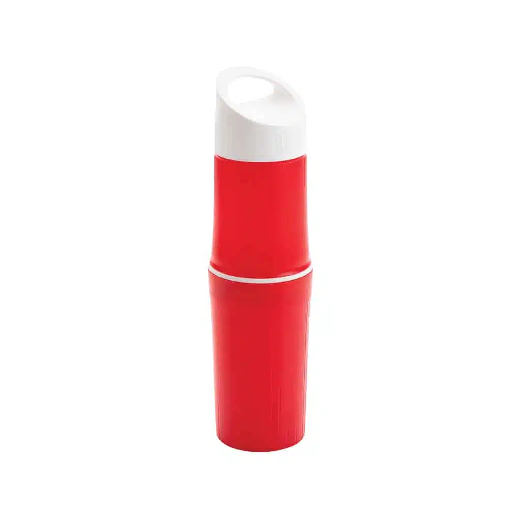 Bouteilles d'eau durables couleur rouge en PEHDde la marque BE O Lifestyle
