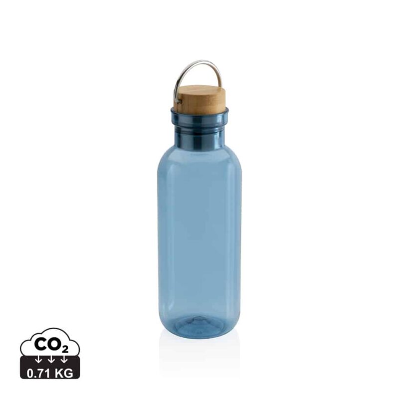 Bouteilles d'eau durables couleur bleu en rPET