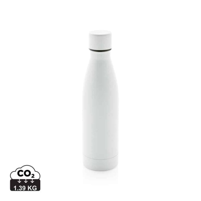 Bouteilles d'eau durables couleur blanc en Acier inoxydable recyclé