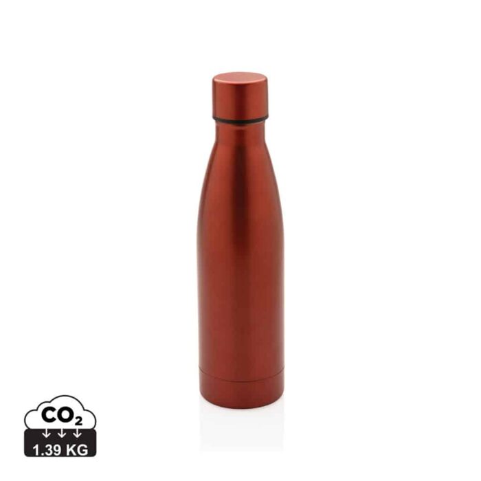 Bouteilles d'eau durables couleur rouge en Acier inoxydable recyclé