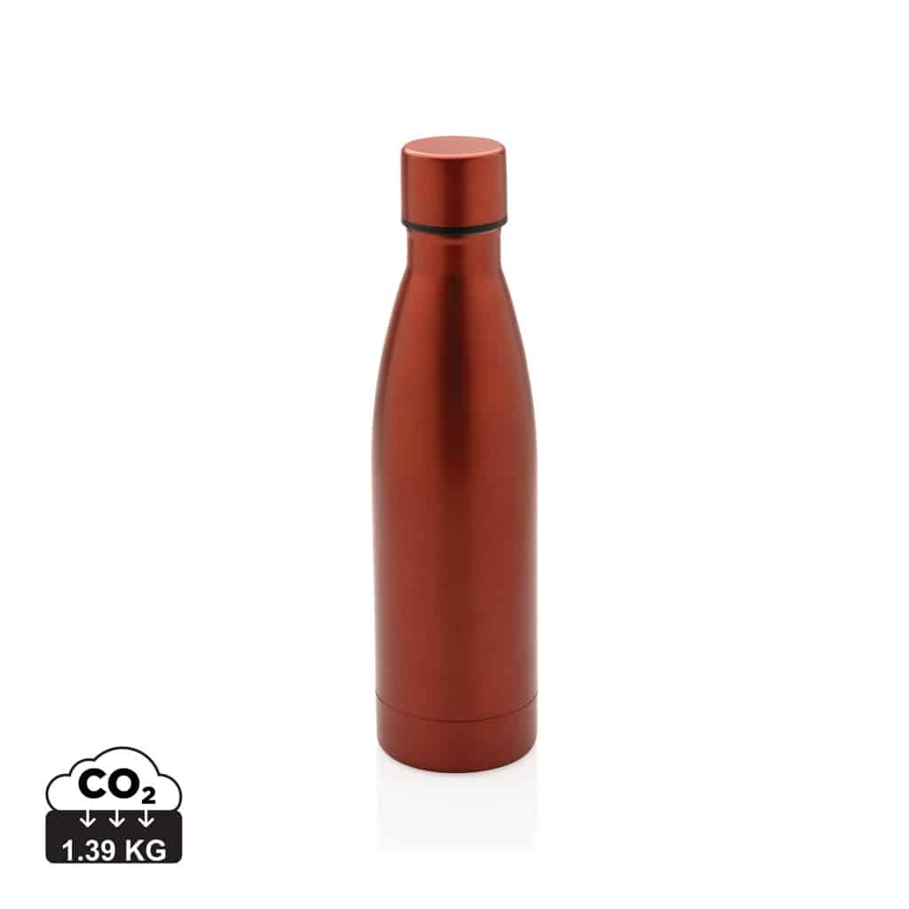 bouteilles_d'eau_durables_xd_collection_acier_inoxydable_recyclé Bouteilles d'eau durables couleur rouge en Acier inoxydable recyclé