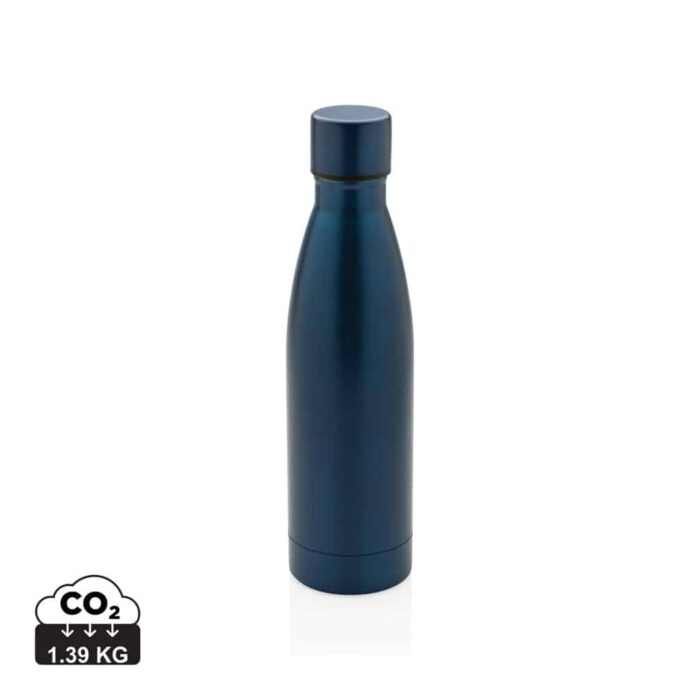 Bouteilles d'eau durables couleur bleu marine en Acier inoxydable recyclé