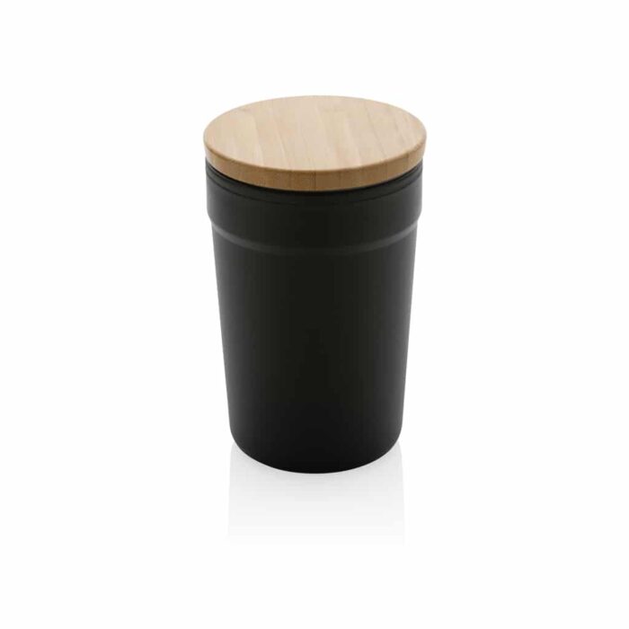 Mug 300ml en PP recyclé GRS avec couvercle en bambou – Image 3