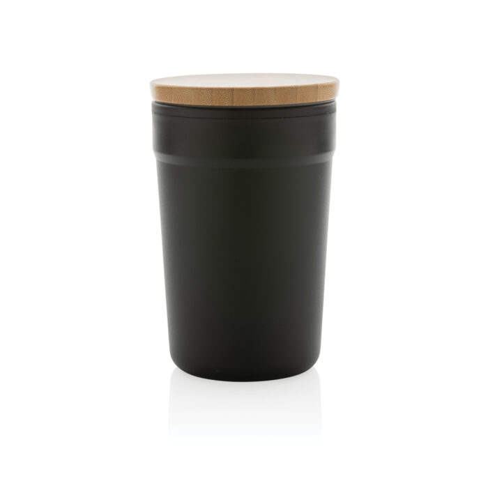 Mug 300ml en PP recyclé GRS avec couvercle en bambou – Image 4
