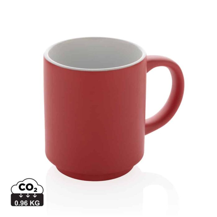 Mugs en céramique  couleur rouge en Céramiquede la marque XD Collection