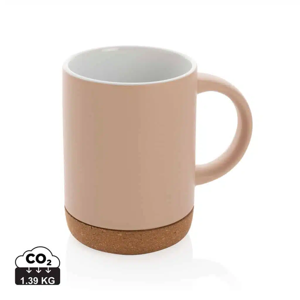 mugs_en_céramique__xd_collection_céramique_marron Ceramic mug with cork base 280ml - Image 1