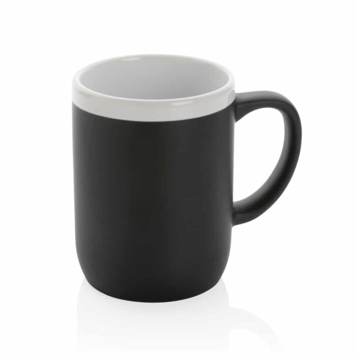 Mug 300ml en céramique avec bord blanc – Image 3