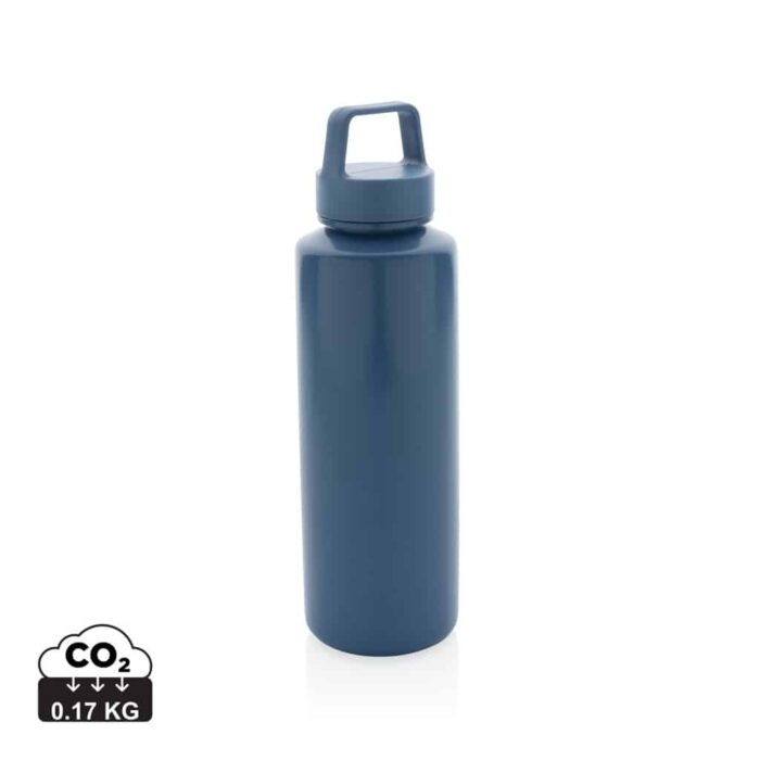 Bouteilles d'eau durables couleur bleu en Polypropylène recyclé