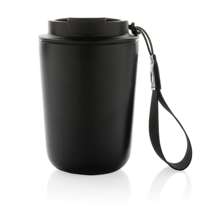 Mug iso en acier inoxydable recyclé RCS avec lanière Cuppa – Image 4