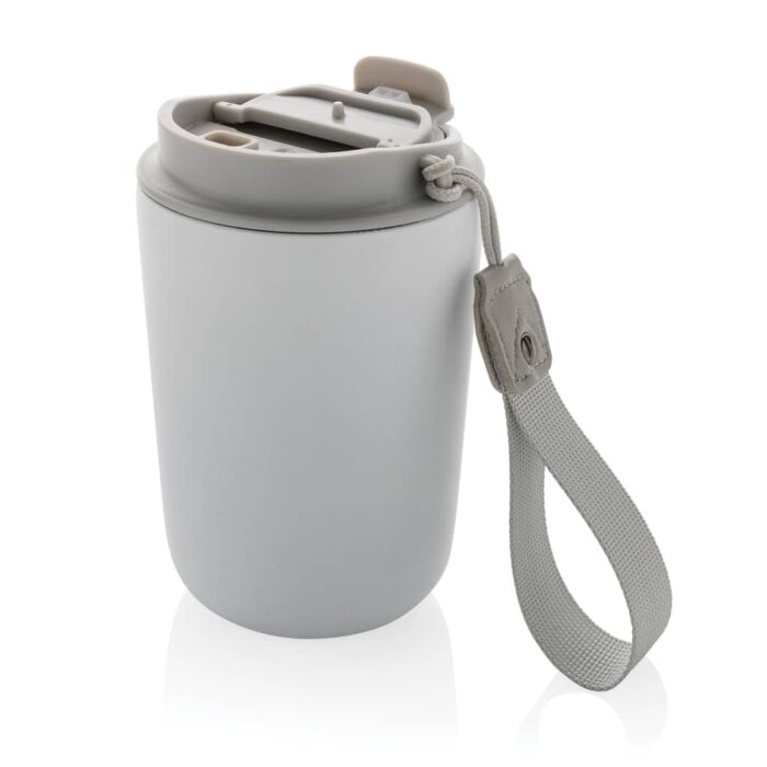 Mug iso en acier inoxydable recyclé RCS avec lanière Cuppa – Image 9