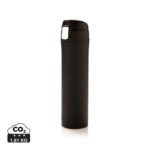 Bouteilles thermos durables couleur noir en Acier inoxydable recycléde la marque XD Collection