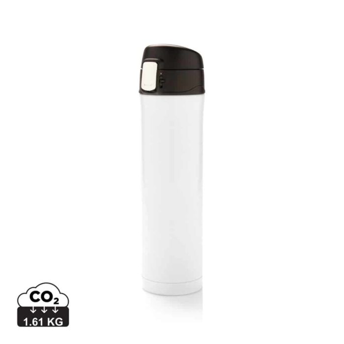 Bouteilles thermos durables couleur blanc en Acier inoxydable recycléde la marque XD Collection
