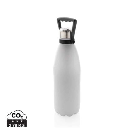 Bouteilles thermos durables couleur blanc en Acier inoxydable recycléde la marque XD Collection