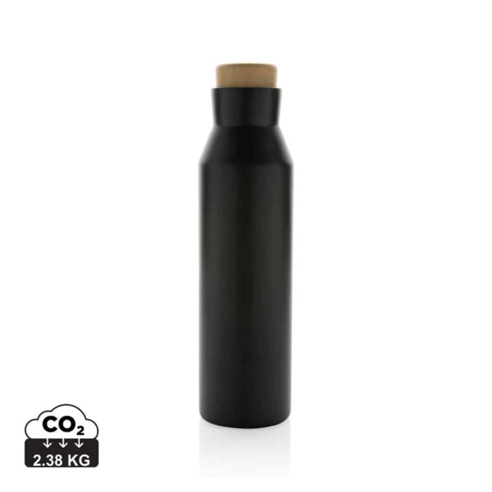Bouteilles d'eau durables couleur noir en Acier inoxydable recyclé