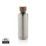 Bouteilles d'eau durables couleur argent en Acier inoxydable recyclé